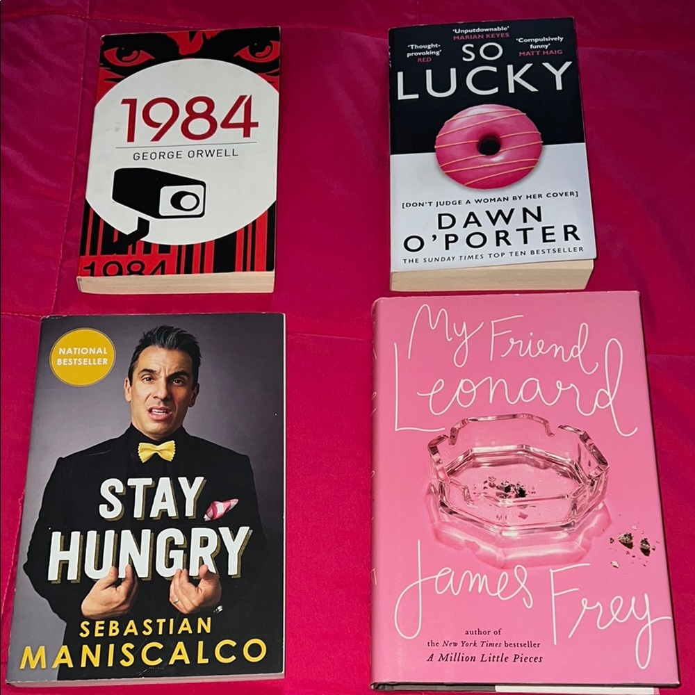 Book Bundle: 1984, So Lucky, Stay Hungry, My Friend Leonard